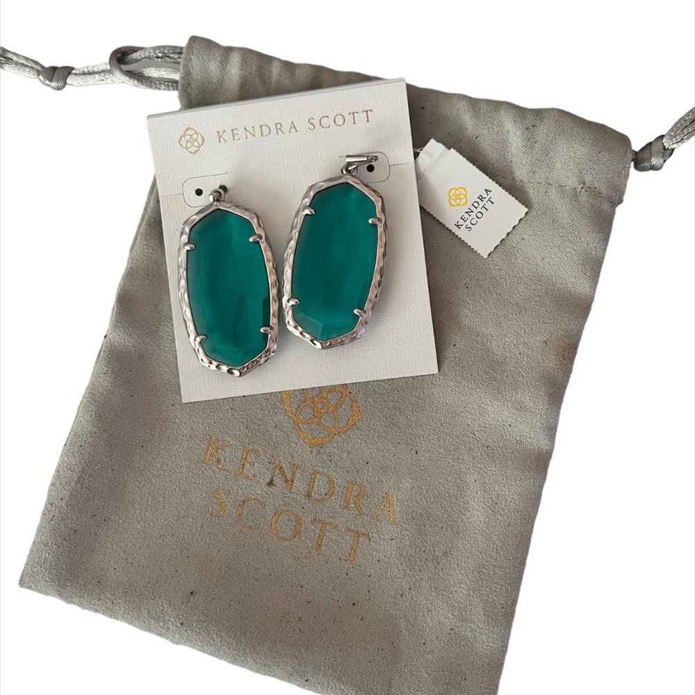 KENDRA SCOTT  | Ella Drop Earrings  -London Blue Silver  (2.25"L x 1"W x…